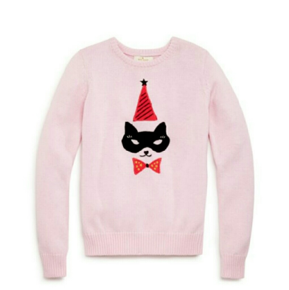 Kate Spade Girls' Cat Mask Sweater 10Y
